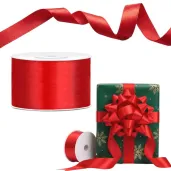 tasiemka satynowa dekoracyjna do prezentow na boze narodzenie swieta wesele urodziny czerwona 3 8mm
