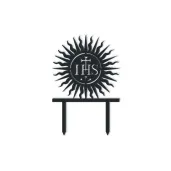 topper z pleksy i komunia hostia czarna 10 cm