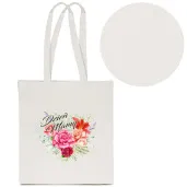 torba premium dzien mamy kwiaty ecru 40x34 cm