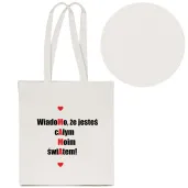 torba premium wiadomo ze jestes calym moim swiatem mama ecru 40x34 cm