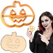 wykrawacz co ciasta masy foremka w ksztalcie dyni na halloween pomaranczowa wykrojnik cutter 93x77mm