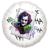 xx balon bialy szalony joker z karta