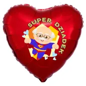 xx balon fol serce super dziadek