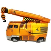 xx balon foliowy ciezarowka z dzwigiem 65x45 cm