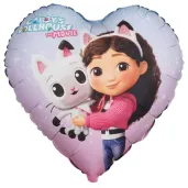 xx balon foliowy serce koci domek gabi 35cm mix