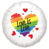 xx balon serce teczowe love is love