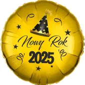 xx balon zloty nowy rok 2025