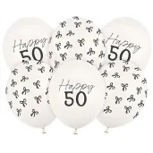 xx balony 30 cm 50 pastel off white 1 op 6 szt