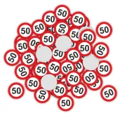 xx konfetti 50 urodziny traffic