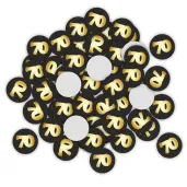 xx konfetti 70 urodziny zloto czarne