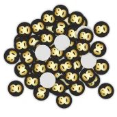 xx konfetti 80 urodziny zloto czarne