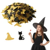 xx konfetti andrzejkowe koty czarno zlote