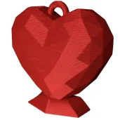 xx obciaznik serce geometryczne czerwone