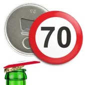 xx otwieracz 70 urodziny traffic birthday 56 mm