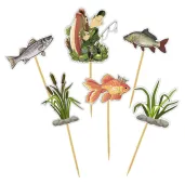 xx pikery wedkarz i zlota rybka x6 8cm