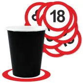 xx podkladki papierowe 18 urodziny traffic birthday 9 5 cm 12 szt