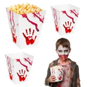 xx pudelka na popcorn halloween krwawa reka