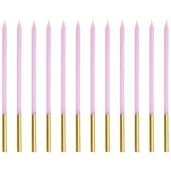 xx swieczki urodzinowe gladkie fioletowy 14 cm 1 op 12 szt