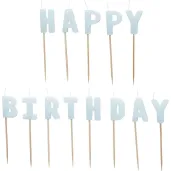 xx swieczki urodzinowe happy birthday 2 5 cm jasny blekit 1 op 13 szt