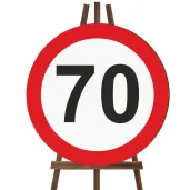 xx tablica powitalna 70 urodziny traffic