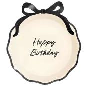 xx talerzyki papierowe happy birthday z kokardka mix 24 cm 1 op 6 szt