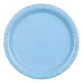xx talerzyki papierowe jasny niebieski 18cm 1 op 6 szt