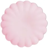 xx talerzyki plastikowe falbanka 22 x 22 cm rozowy 1 op 4 szt