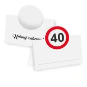 xx winietki 40 urodziny traffic birthday