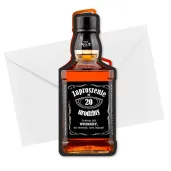 xx zaproszenia butelka whisky zamykana 20 urodziny