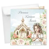 xx zaproszenia na komunie dziewczynka