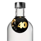 xx zawieszka na alkohol 40 urodziny czarno zloty