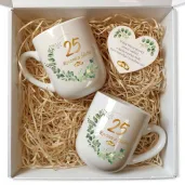 xx zestaw prezentowy na 25 rodznice slubu kubki i magnes