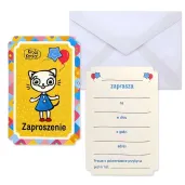 xx zk zaproszenia pap kicia kocia licencja 6 szt