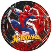 xx zta talerzyki papierowe spiderman world of web 23cm 8 szt
