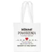 zabawny prezent dla kolegi kolezanki na odejscie z pracy eko torba na zakupy serca imie biala