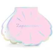 zaproszenia muszelka ocean rozowy partypal 6 szt