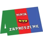 zaproszenia ninja congee 6 szt