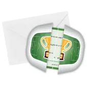 zaproszenia pilka nozna stadion 13 x 9 2 cm 6 szt