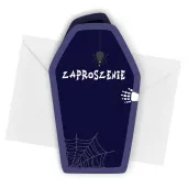 zaproszenia trumna halloween wesole kosciotrupy 8x13 5 cm 1 szt