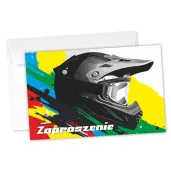 zaproszenie na urodziny dla fana motoryzacji wyscigow zuzel motocykl z koperta 1 szt