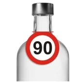 zawieszki na alkohol urodziny 90 traffic birthday 10 szt
