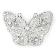 aplikacja ozdobna motylki srebrny partydeco 20x30mm 2szt