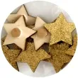 aplikacje zlote gwiazdki drewno samoprzylepne brewis 12 szt