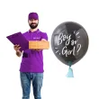 balon boy or girl czarno niebieski partypal 36