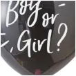 balon boy or girl czarno rozowy partypal 36