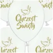 balon chrzest swiety zloty bialy adikbal 12 5 szt