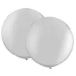 balon classic round srebrne qualatex 30 2 szt
