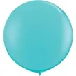 balon classic round turkusowy qualatex 36 2 szt