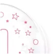 balon cyfra 1 rozowa transparentny tuban 18 orb