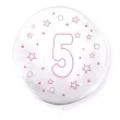 balon cyfra 5 rozowa transparentny tuban 18 orb